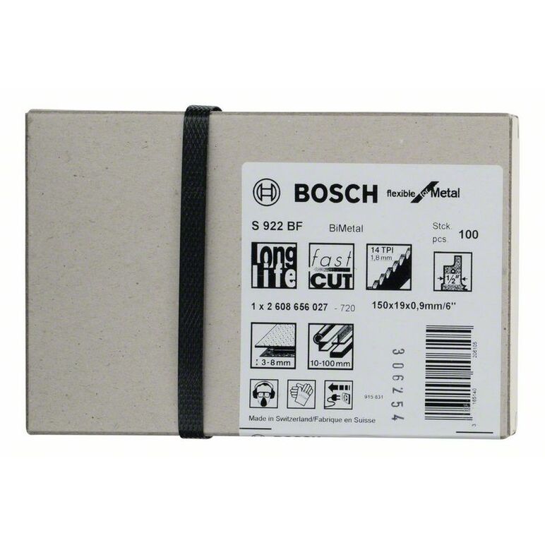 Bosch Säbelsägeblatt S 922 BF, Flexible for Metal, 100er-Pack (2 608 656 027), image 