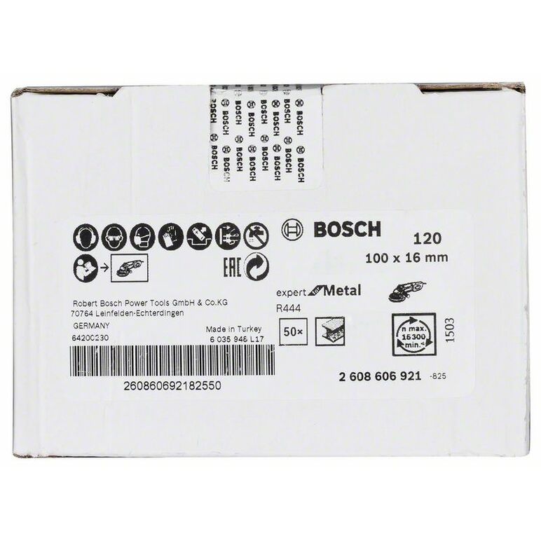 Bosch Fiberschleifscheibe R444 Expert for Metal, Korund, 100 mm, 16 mm, 120 (2 608 606 921), image _ab__is.image_number.default