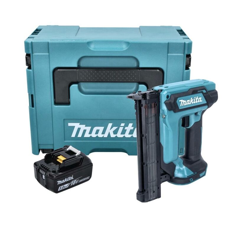 Makita DFN350T1J Akku-Stauchkopfnagler 18V + 1x Akku 5,0Ah + Koffer - ohne Ladegerät, image 