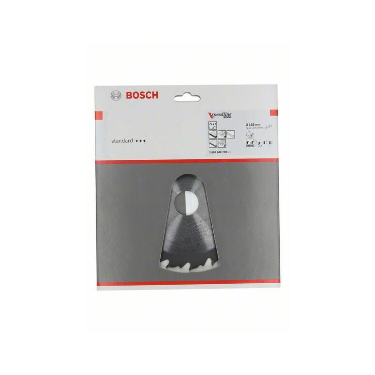 Bosch Kreissägeblatt Speedline Wood, 165 x 30 x 2,2 mm, 18 (2 608 640 789), image 