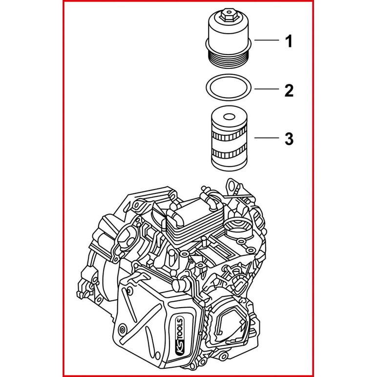 KS Tools 1/2" Ölfilterschlüssel für DSG-Getriebeölwechsel für Common-Rail-Motoren, kurz, 24mm, image _ab__is.image_number.default