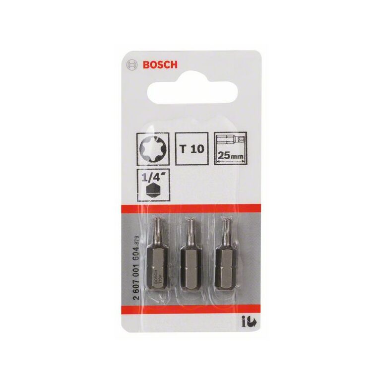 Bosch Schrauberbit Extra-Hart T10, 25 mm, 3er-Pack (2 607 001 604), image _ab__is.image_number.default