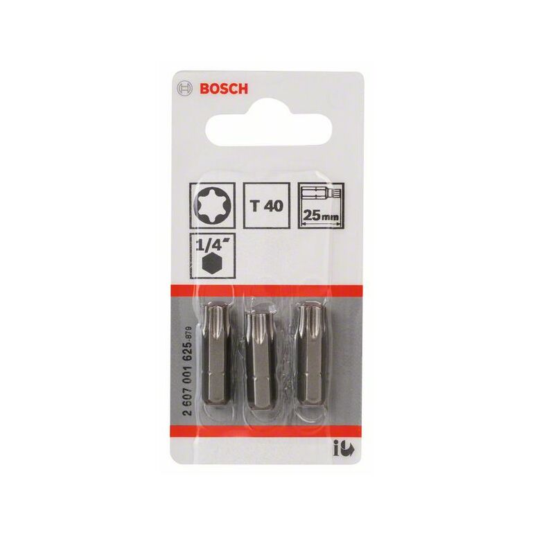 Bosch Schrauberbit Extra-Hart T40, 25 mm, 3er-Pack (2 607 001 625), image _ab__is.image_number.default