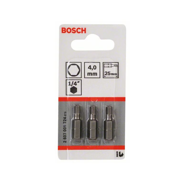 Bosch Schrauberbit Extra-Hart HEX 4, 25 mm, 3er-Pack (2 607 001 724), image _ab__is.image_number.default