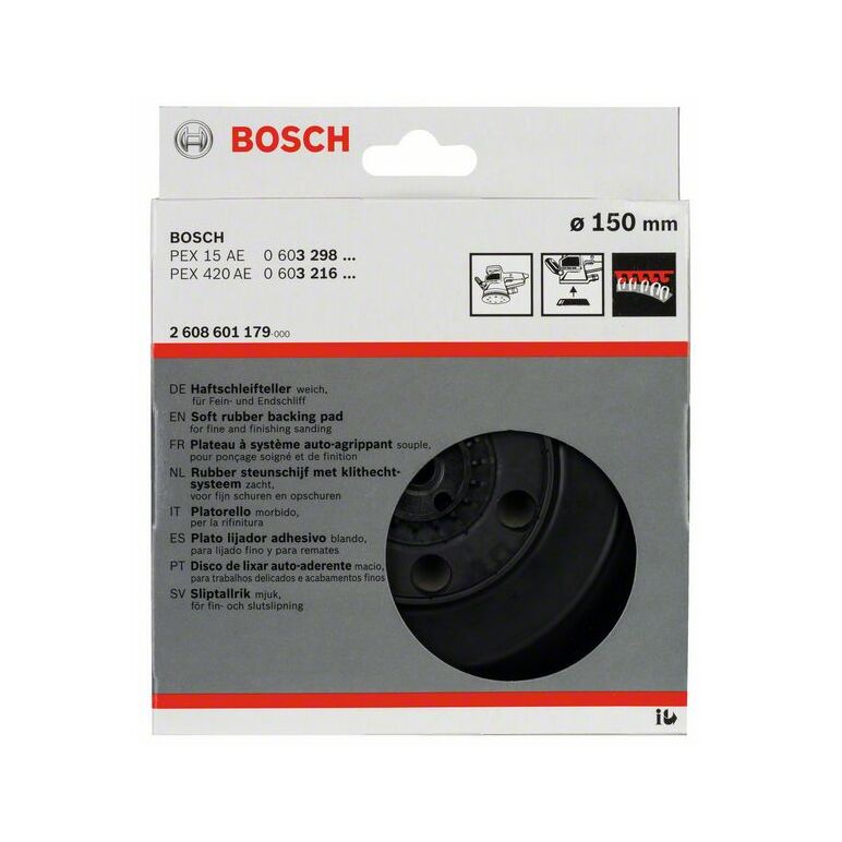 Bosch Schleifteller weich, 150 mm, für PEX 15 und PEX 420 AE (2 608 601 179), image _ab__is.image_number.default