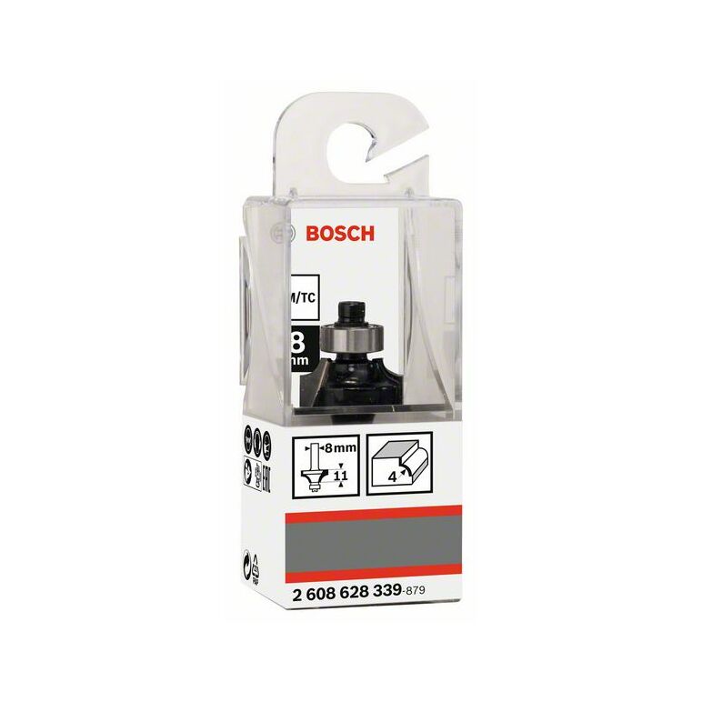 Bosch Abrundfräser Standard for Wood, 8 mm, R1 4 mm, L 10,5 mm, G 53 mm (2 608 628 339), image 