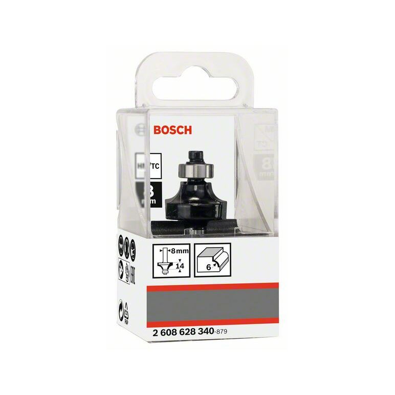 Bosch Abrundfräser Standard for Wood, 8 mm, R1 6 mm, L 13,2 mm, G 53 mm (2 608 628 340), image _ab__is.image_number.default