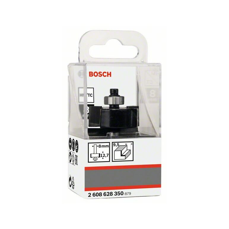 Bosch Falzfräser, Standard for Wood, 8 mm, B 9,5 mm, D 31,8 mm, L 12,5 mm, G 54 mm (2 608 628 350), image 