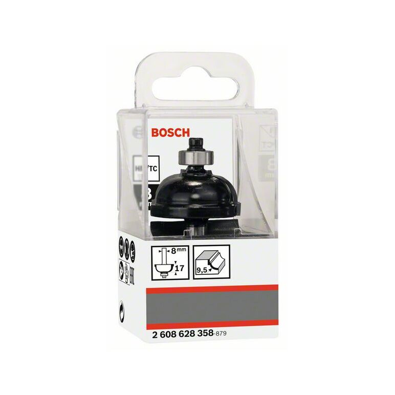 Bosch Profilfräser F, 8 mm, R1 9,5 mm, D 35 mm, L 16,2 mm, G 59 mm (2 608 628 358), image _ab__is.image_number.default