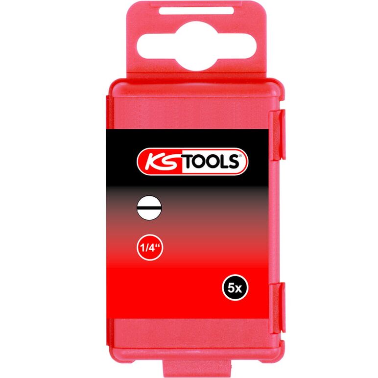 KS Tools 1/4" Bit Schlitz, 75mm, 10mm, 5er Pack, image 