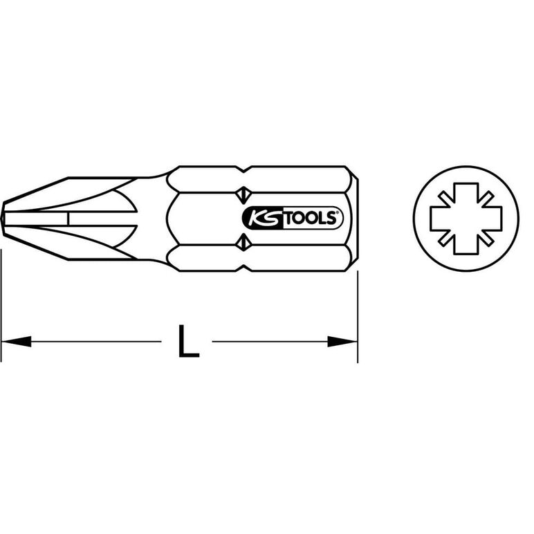 KS Tools 1/4" Bit PZ, 25mm, PZ0, image _ab__is.image_number.default