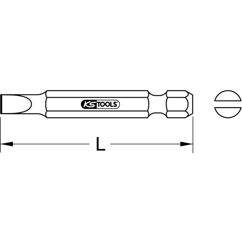 KS Tools 1/4" Bit Schlitz, 50mm, 8mm, 5er Pack, image _ab__is.image_number.default