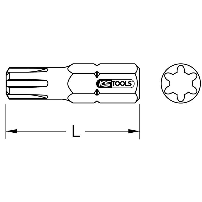 KS Tools 1/4" Bit RIBE, 25mm, M8, image _ab__is.image_number.default