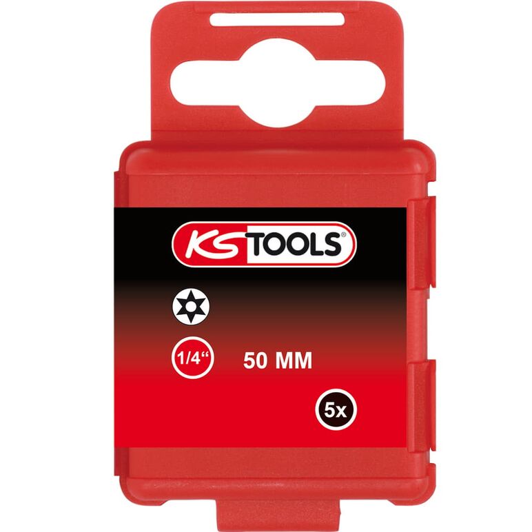 KS Tools 1/4" Bit Torx, Bohrung, 50mm, TB9, 5er Pack, image 