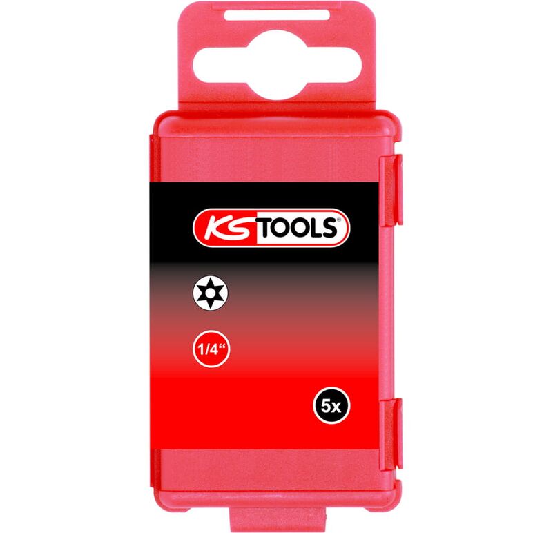 KS Tools 1/4" Bit Torx, Bohrung, 75mm, TB10, 5er Pack, image 