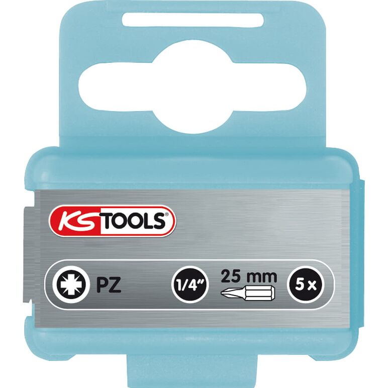 KS Tools 1/4" EDELSTAHL Bit, 25mm, PZ1, 5er Pack, image 