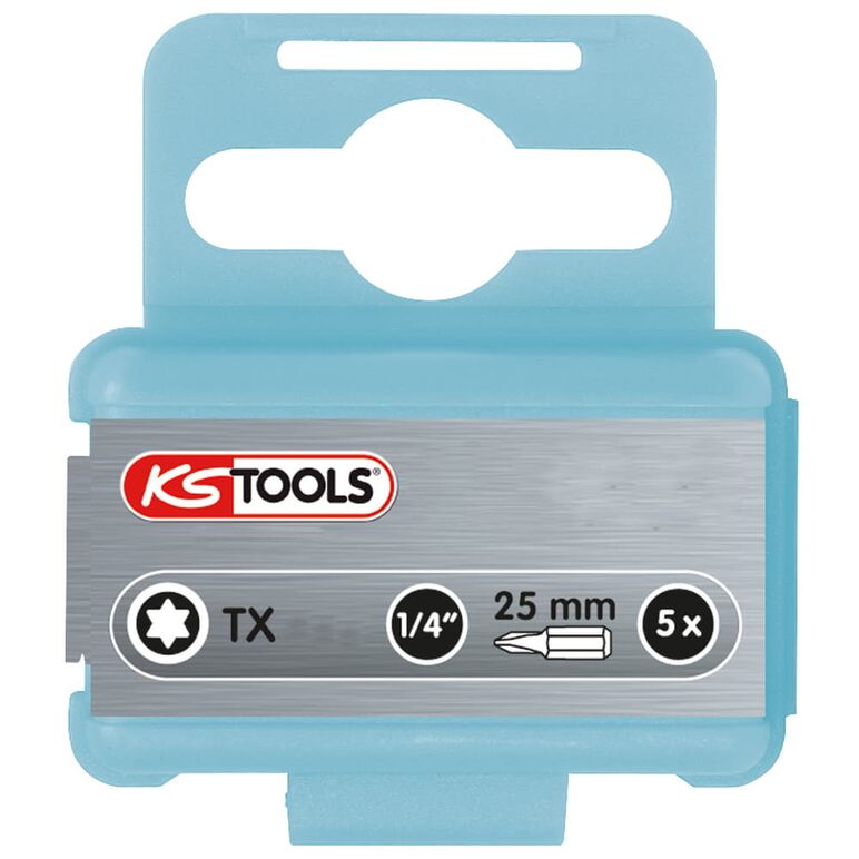 KS Tools 1/4" EDELSTAHL Bit Torx, 25mm, T15, 5er Pack, image 