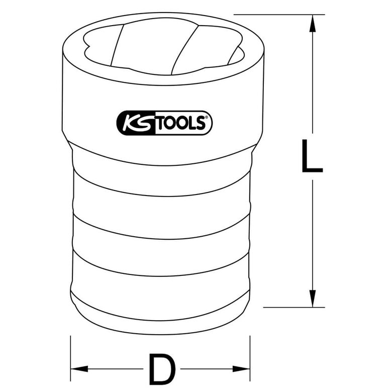 KS Tools 1/4" Spiral-Profil-Kraft-Stecknuss, 8mm, image _ab__is.image_number.default