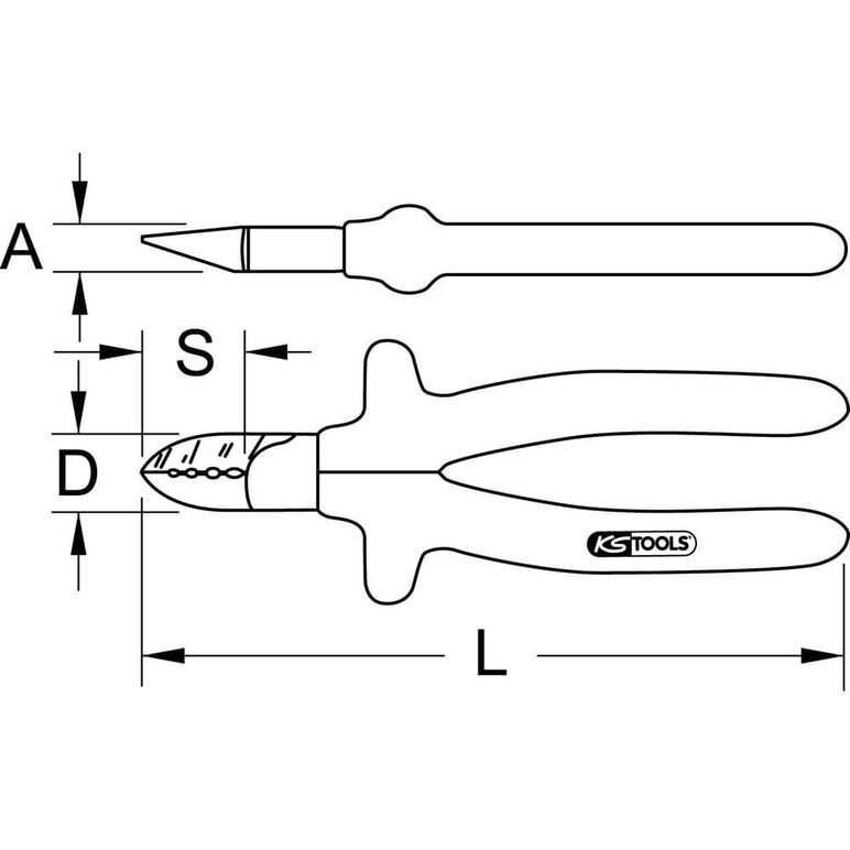 KS Tools 1000V Elektriker-Seitenschneider, 175mm, image _ab__is.image_number.default