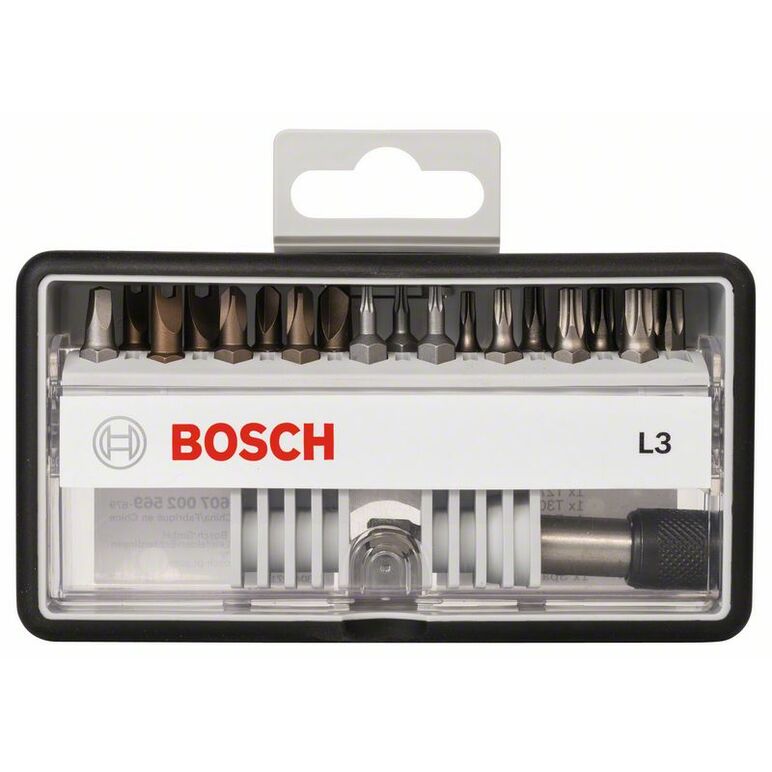 Bosch Schrauberbit-Set Robust Line L Extra-Hart, 18 + 1-teilig, 25 mm, Sicherh. Bits (2 607 002 569), image _ab__is.image_number.default