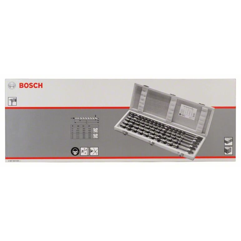 Bosch Schlangenbohrer-Set, 6-teilig, 10 - 20 mm, 160 mm, 235 mm (2 607 019 322), image _ab__is.image_number.default