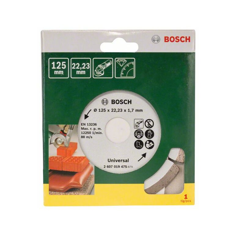Bosch Diamanttrennscheibe für Baumaterial, Durchmesser: 125 mm (2 607 019 475), image 