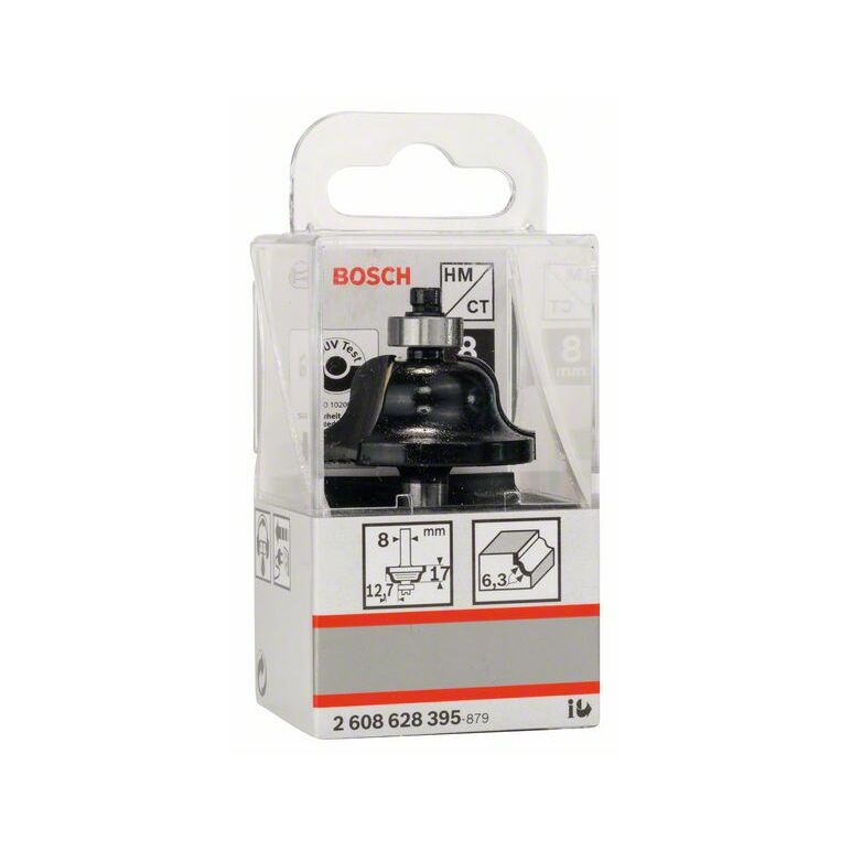 Bosch Profilfräser B, 8 mm, R1 6,3 mm, B 12,7 mm, L 17 mm, G 61 mm (2 608 628 395), image 