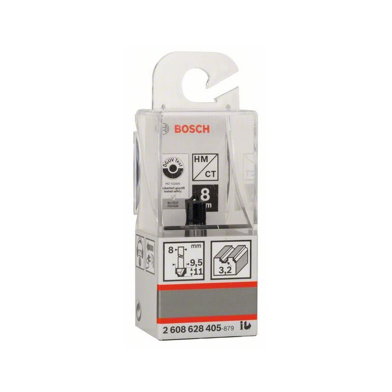 Bosch Viertelstabfräser, 8 mm, R1 3,2 mm, D 9,5 mm, L 10,2 mm, G 41 mm (2 608 628 405), image 