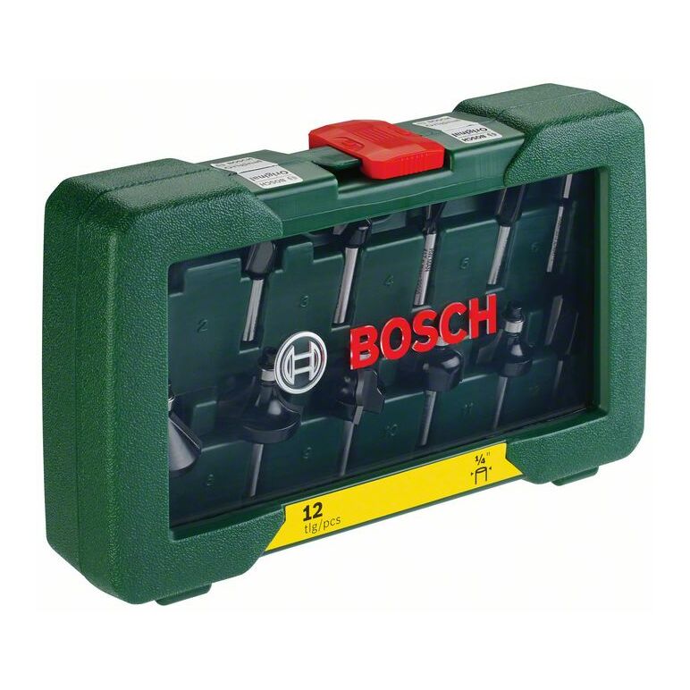 Bosch HM-Fräser-Set mit 1/4 Schaft, 12-teilig (2 607 019 465), image 