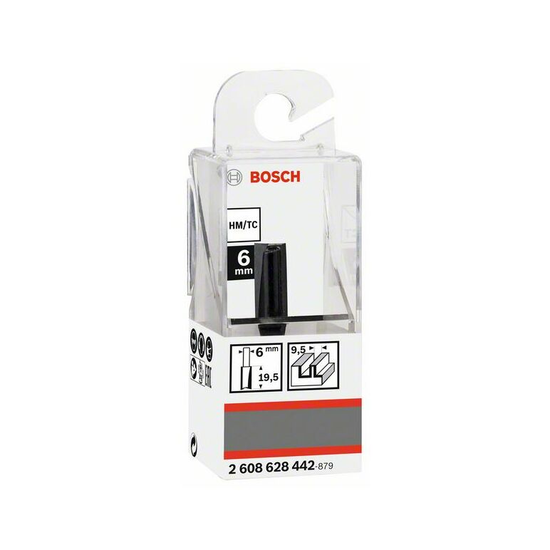Bosch Nutfräser Standard for Wood, 6 mm, D1 9,5 mm, L 19,5 mm, G 51 mm (2 608 628 442), image 