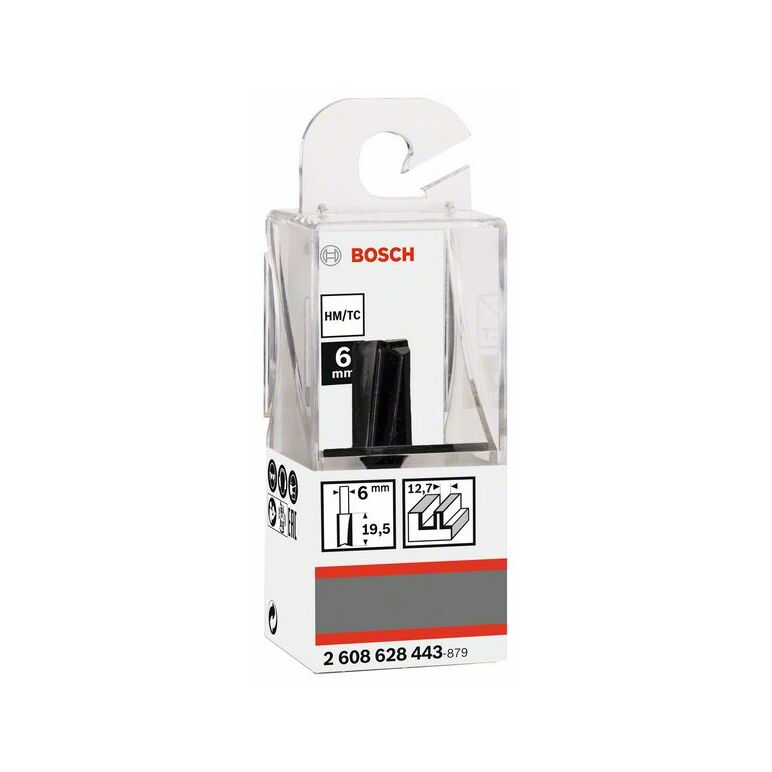 Bosch Nutfräser Standard for Wood, 6 mm, D1 12,7 mm, L 19,5 mm, G 51 mm (2 608 628 443), image 