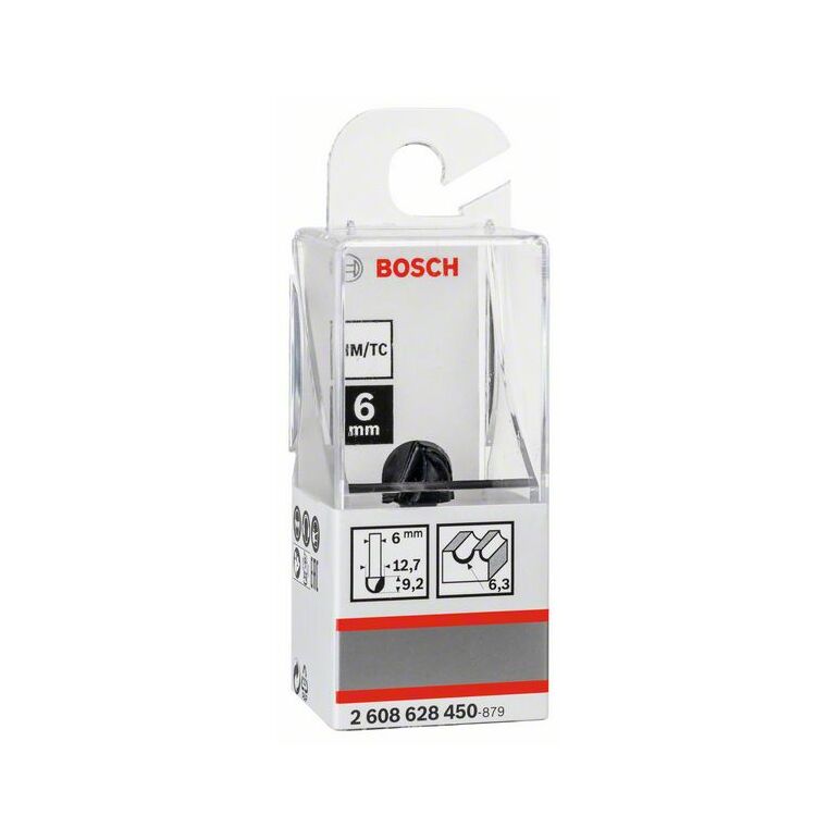 Bosch Hohlkehlfräser 6 mm, R1 6,3 mm, D 12,7 mm, L 9,2 mm, G 40 mm (2 608 628 450), image 