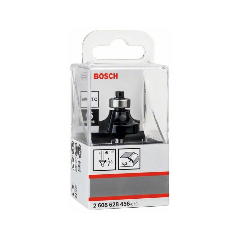 Bosch Abrundfräser 6 mm, R1 6,3 mm, D 25,4, L 13,1 mm, G 54 mm (2 608 628 456), image 