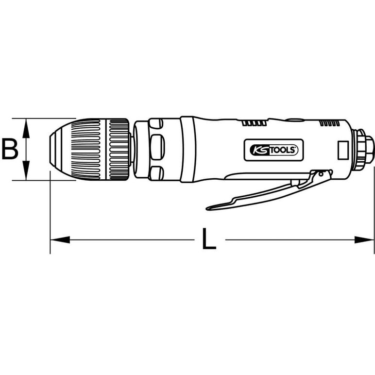 KS Tools 3/8" SlimPOWER Mini-Druckluft-Stabbohrmaschine, 2.600U/min, image _ab__is.image_number.default