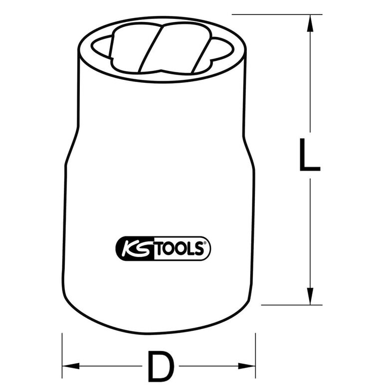 KS Tools 3/8" Spiral-Profil-Kraft-Stecknuss, 19mm, image _ab__is.image_number.default