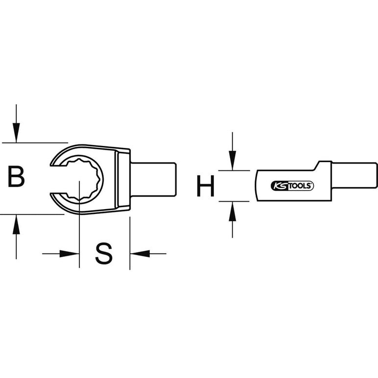 KS Tools 9x12mm Einsteck-Ringschlüssel offen, 13mm, image _ab__is.image_number.default