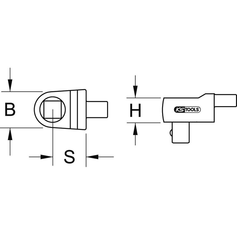 KS Tools 9x12mm Einsteck-Vierkant, 1/4", image _ab__is.image_number.default