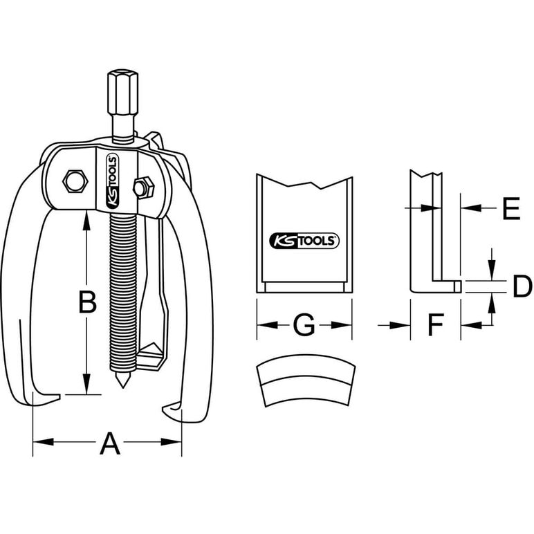 KS Tools BASIC Universal-Abzieher 3-armig, 10-100mm, image _ab__is.image_number.default