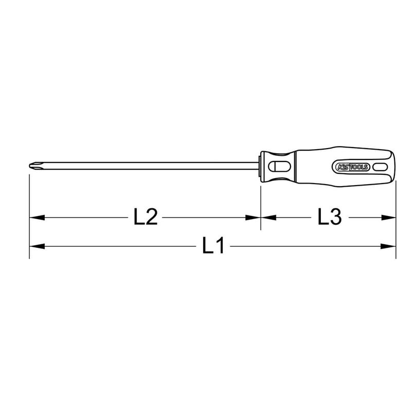 KS Tools BERYLLIUMplus Schraubendreher Kreuzschlitz PH4, 350 mm, image _ab__is.image_number.default