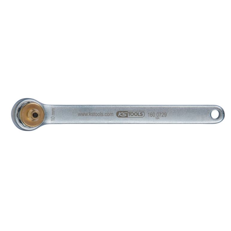 KS Tools Bremsen-Entlüftungsschlüssel, extra kurz, 10 mm, gold, image 
