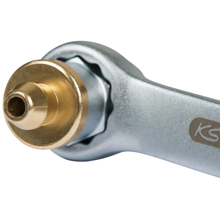 KS Tools Bremsen-Entlüftungsschlüssel, extra kurz, 10 mm, gold, image _ab__is.image_number.default