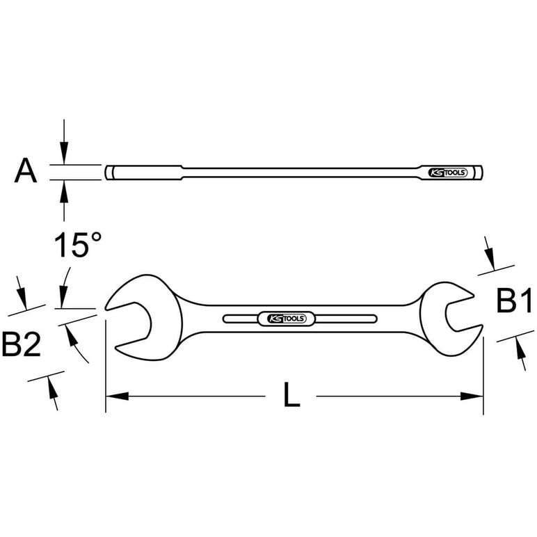 KS Tools CHROMEplus Doppel-Maulschlüssel, 24x27mm, image _ab__is.image_number.default