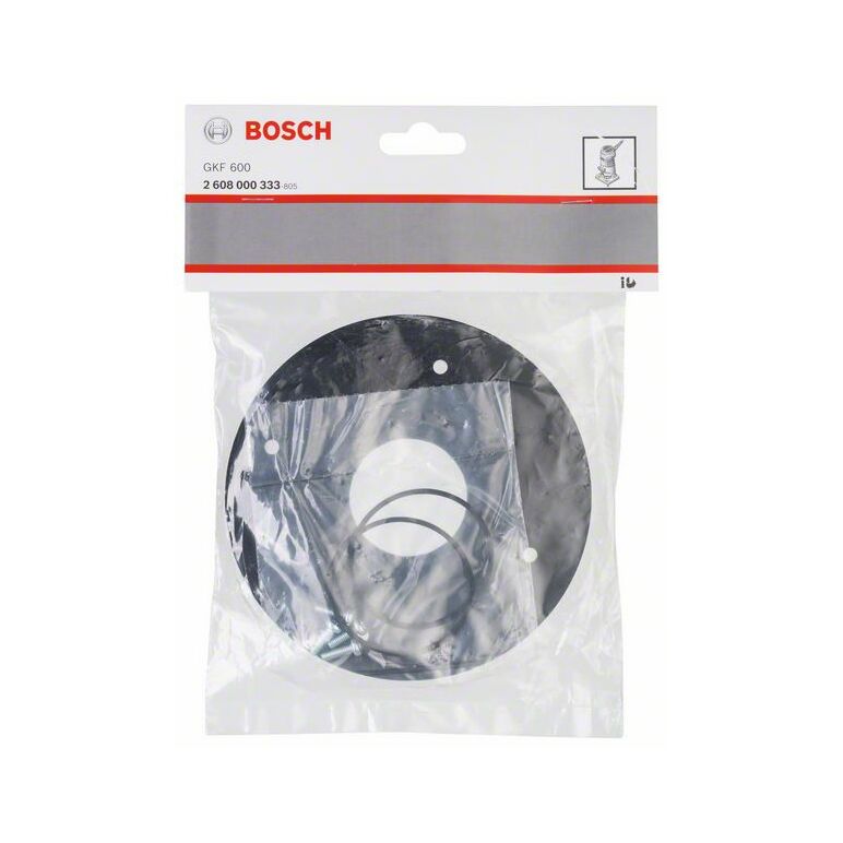 Bosch Grundplatte rund, Zubehör für Bosch-Kantenfräse GKF 600 Professional (2 608 000 333), image 