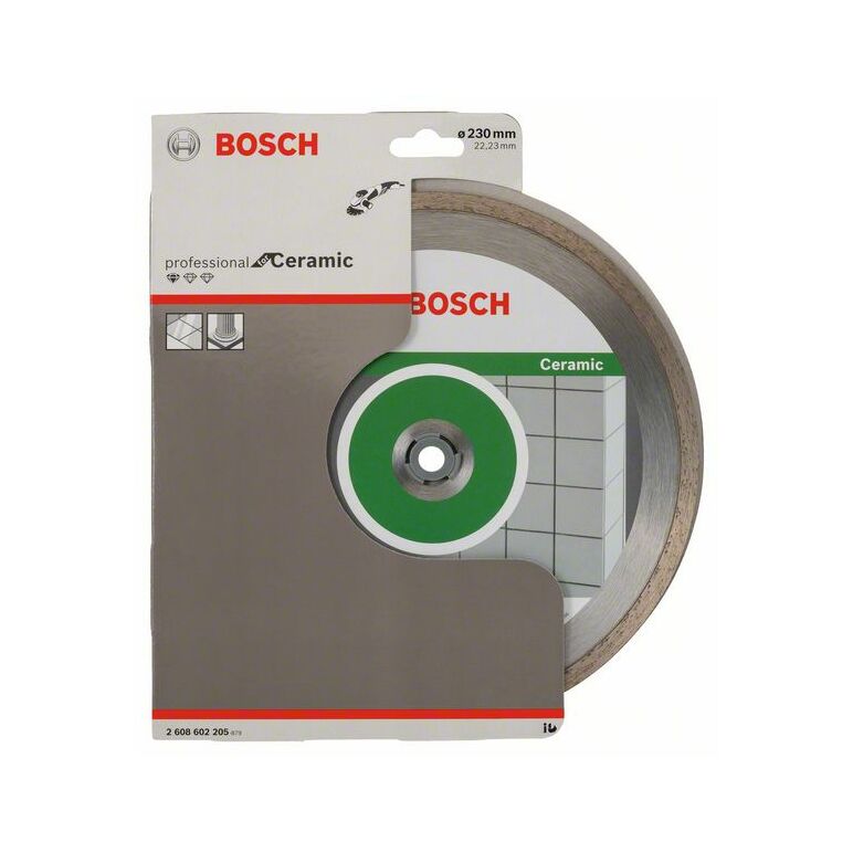 Bosch Diamanttrennscheibe Standard for Ceramic, 230 x 22,23 x 1,6 x 7 mm, 1er-Pack (2 608 602 205), image 