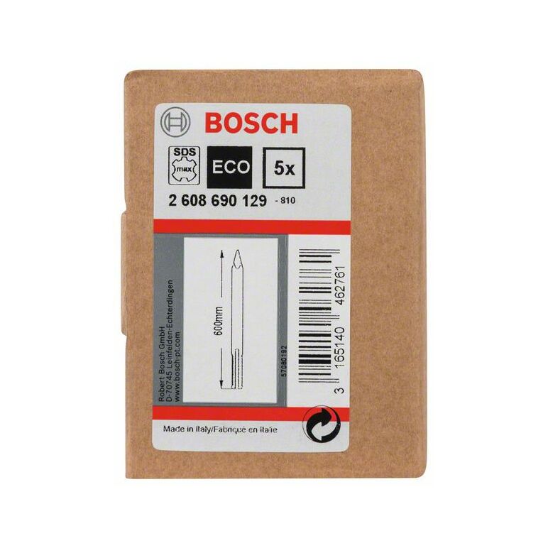 Bosch Spitzmeißel mit SDS max-Aufnahme, 600 mm, 5er-Pack (2 608 690 129), image 