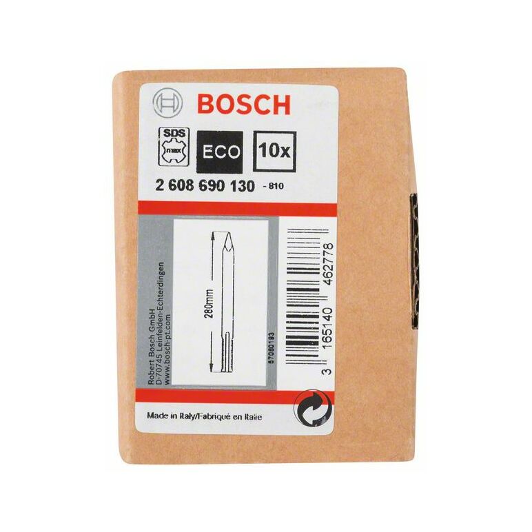 Bosch Spitzmeißel mit SDS max-Aufnahme, 280 mm, 10er-Pack (2 608 690 130), image 