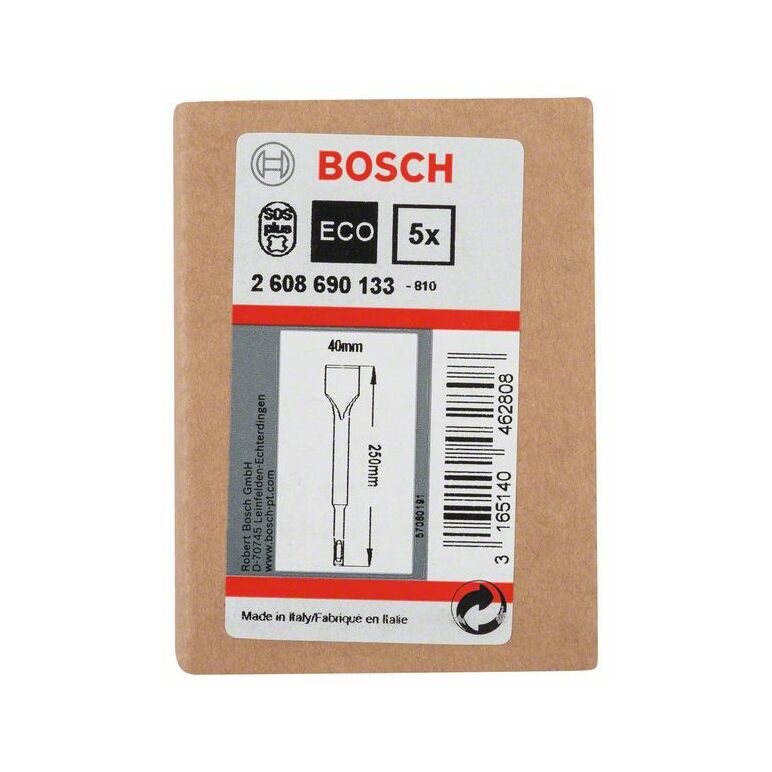 Bosch Spatmeißel mit SDS plus-Aufnahme, 250 x 40 mm, 5er-Pack (2 608 690 133), image 