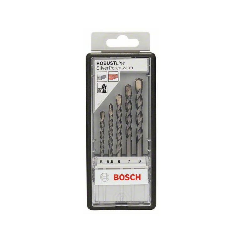 Bosch Betonbohrer-Robust Line-Set CYL-3, Silver Percussion, 5-teilig, 5 - 8 mm (2 607 010 526), image _ab__is.image_number.default