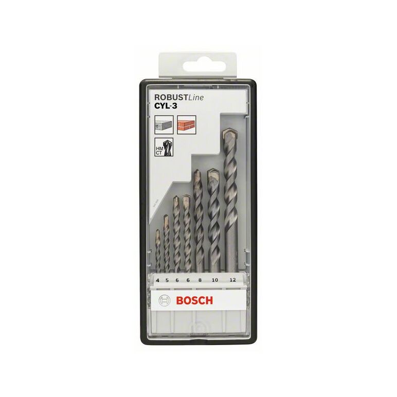 Bosch Betonbohrer-Robust Line-Set CYL-3, Silver Percussion, 7-teilig, 4 - 12 mm (2 607 010 545), image 