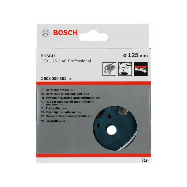 Bosch Schleifteller hart, 125 mm, für GEX 125-1 AE Professional (2 608 000 352), image 